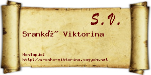 Srankó Viktorina névjegykártya